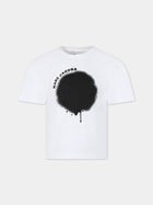 T-shirt bianca per bambini con logo,Little Marc Jacobs,W60220 N50